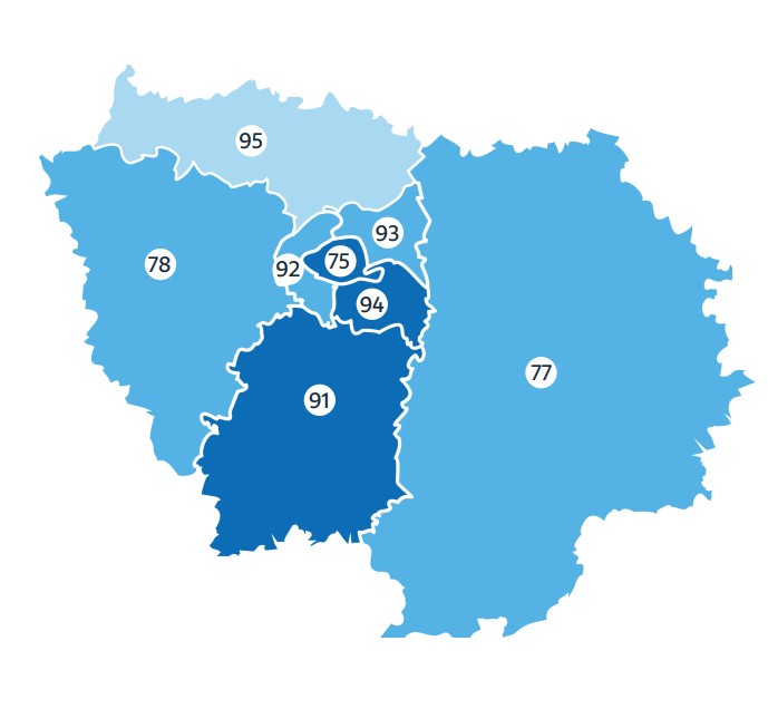 Carte des zones d’intervention